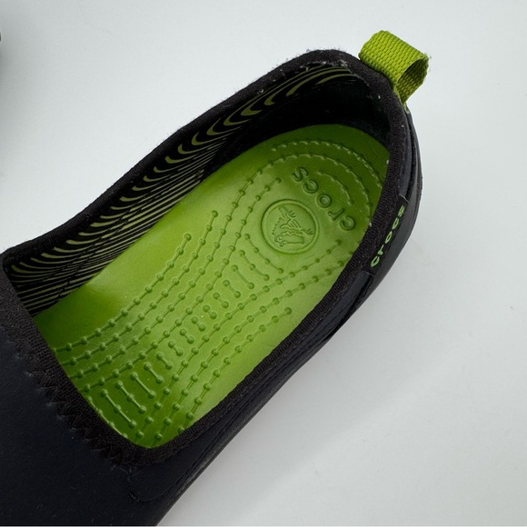 Crocs Womens Duet Busy Day Skimmer Slip On Shoes Black Graphite Size 8 - Picture 5 of 10